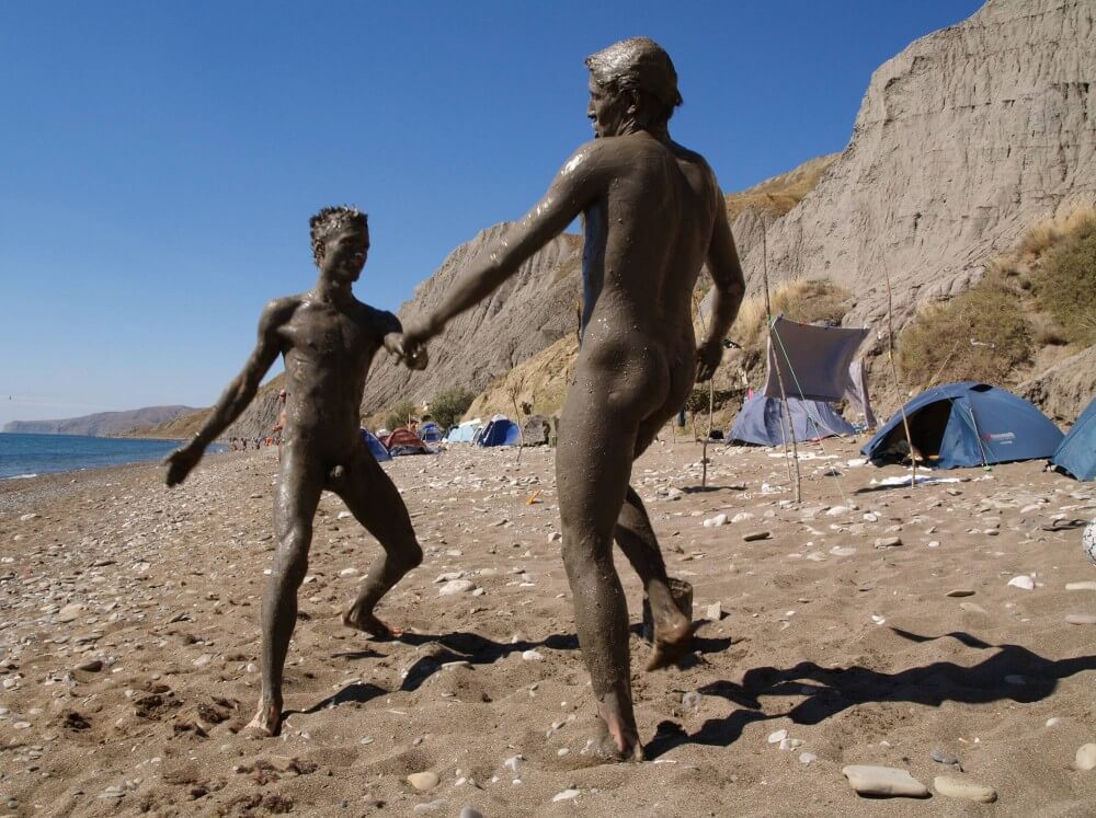 Jr Nudist Nude Beach Mud Soldiers photos - Nudism helps people accept themselves