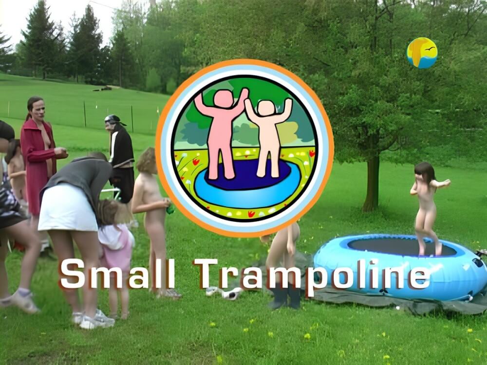 Naturist Freedom: Small Trampoline - Values trust and friendliness among naked people