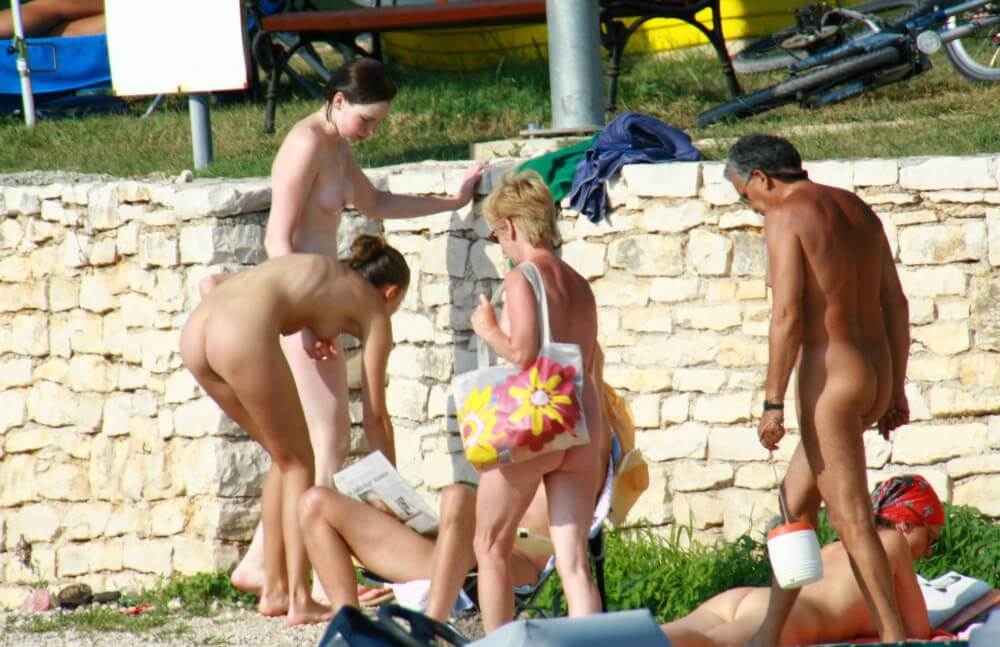 Nude Duet Girls Rail Climb Photo Set - Nudism is based on naturalness and openness