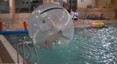 Indoor Water Runners # 2 - People practice nudism to achieve harmony with nature