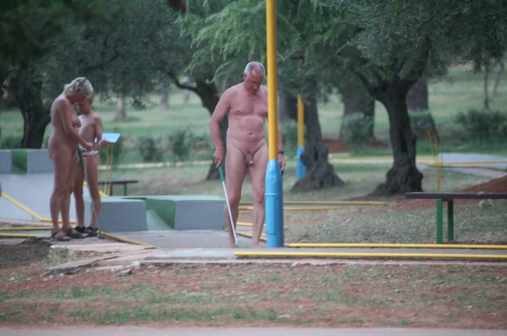 Mini-Golf Nude Participants pics - Nudism is often equated with naturism