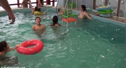 Indoor Swim Exercise 2 Full HD video - Nudism contributes to the strengthening of psychological health
