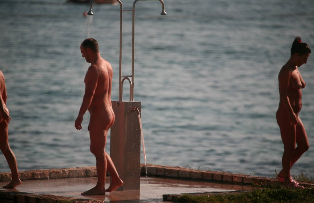 Naturist Shower at Dusk pics - Freedom of the body means equality for all