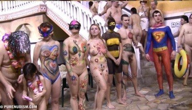 Body paint award lines Full HD - Nudists strive for tolerance and respect for others