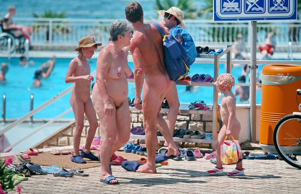Family Poolside Grouping pics - Taking off ones clothes is a way to strengthen inner harmony